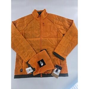 The North Face Circaloft Jacket Men's S Orange Green 1/4‎ Zip Packable $220 New